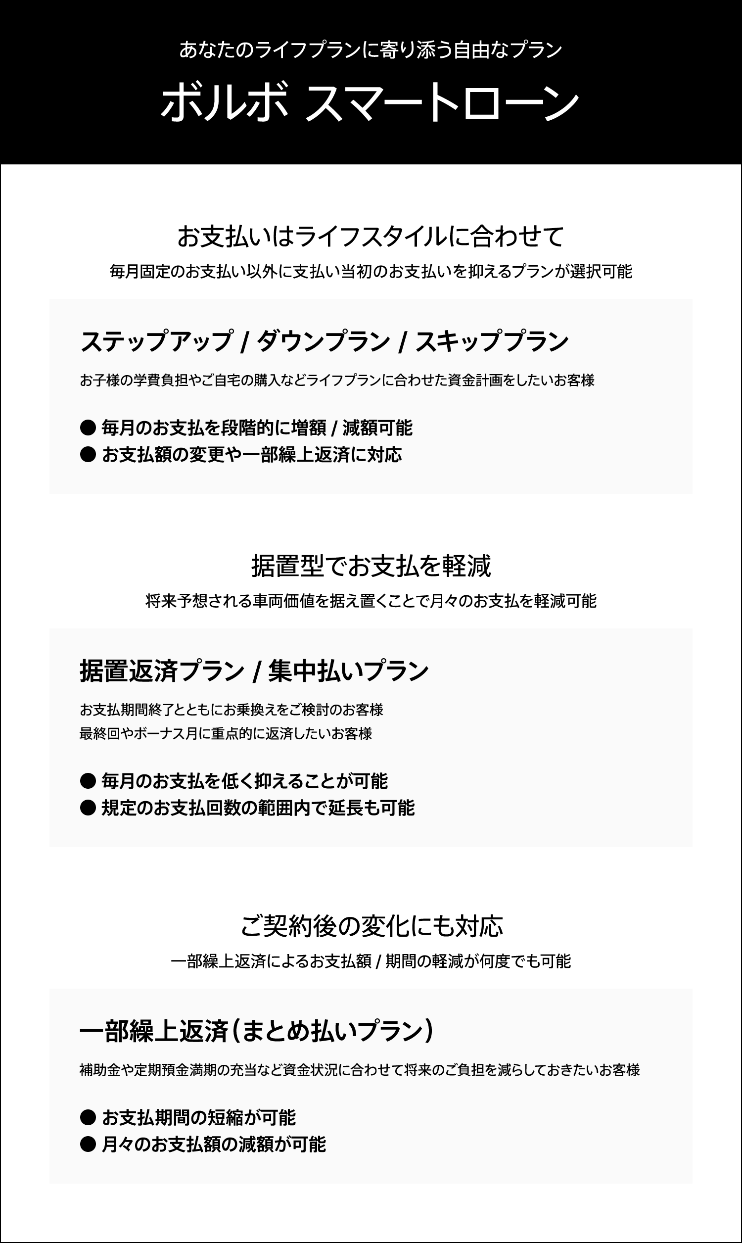 あなたのライフプランに寄り添う自由なプラン ボルボ スマートローン